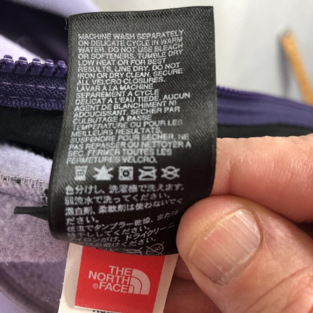 The North Face Jacket Womens L Purple Polartec Fleece Full Zip Logo Outdoor - Picture 11 of 16